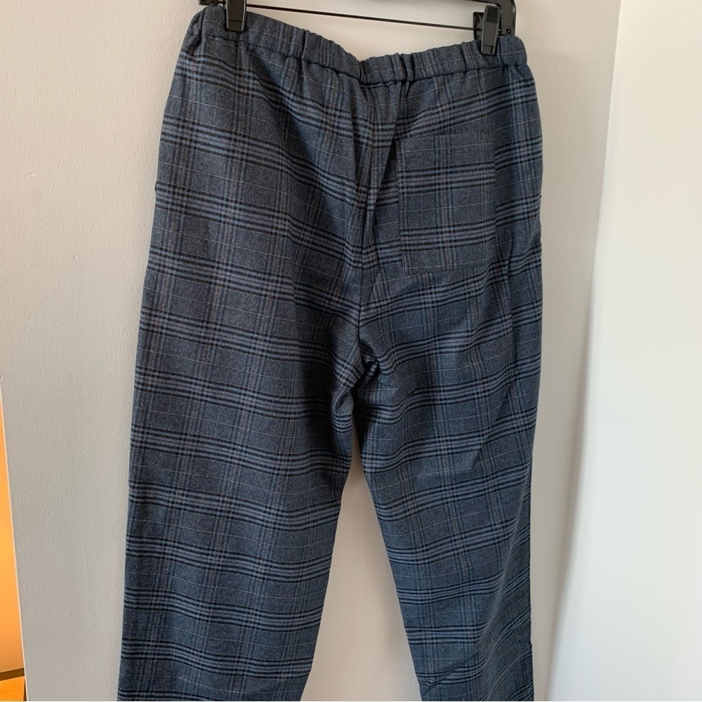Treasure & Bond Straight Leg Pants In Plaid Heritage Navy & Black Size S NWT - Picture 9 of 14